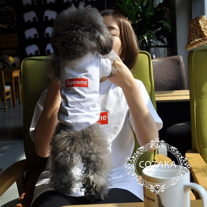 シュプリーム ドッグウェア Tシャツ 犬服 ボックスロゴ 韓国 通販 ペアルック