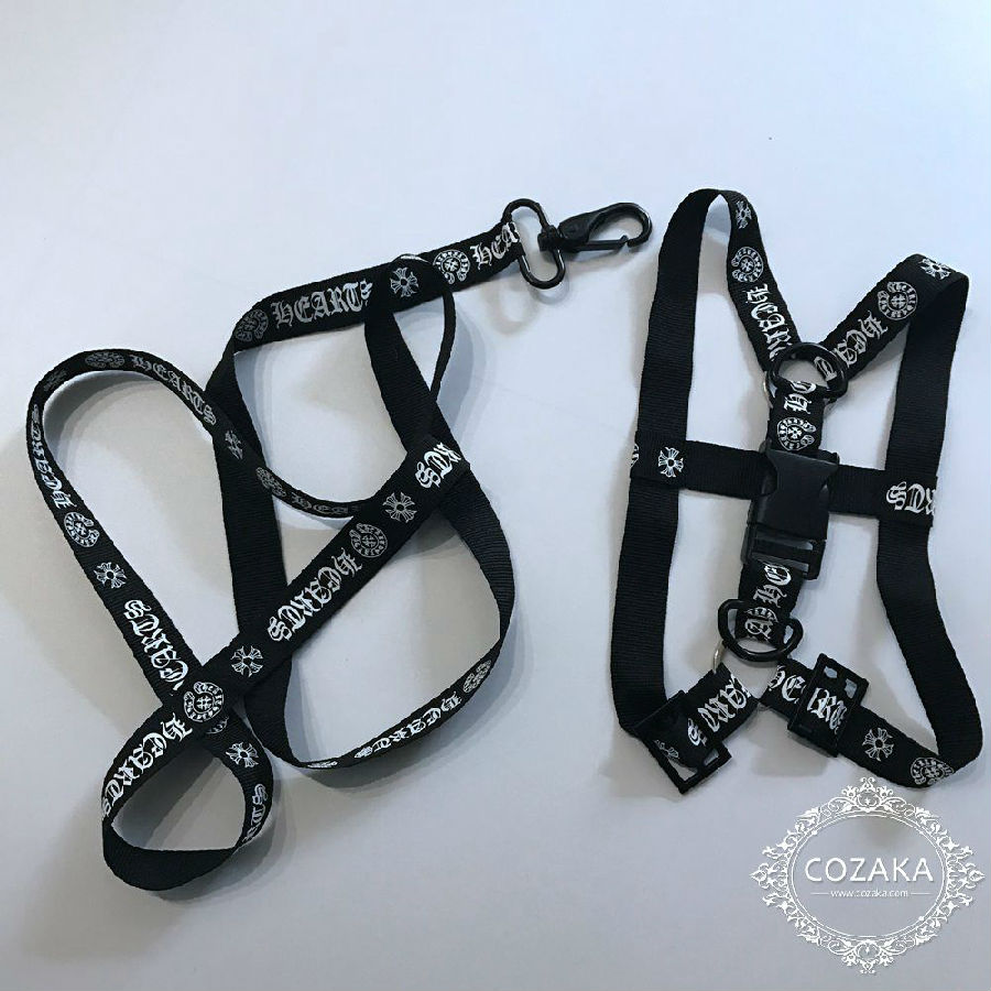 chrome hearts 犬用 リードとハーネス セット