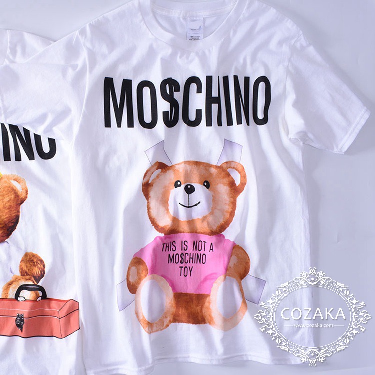 モスキーノ tシャツ レディース,パロディ moschino Tシャツ くま,韓国通販