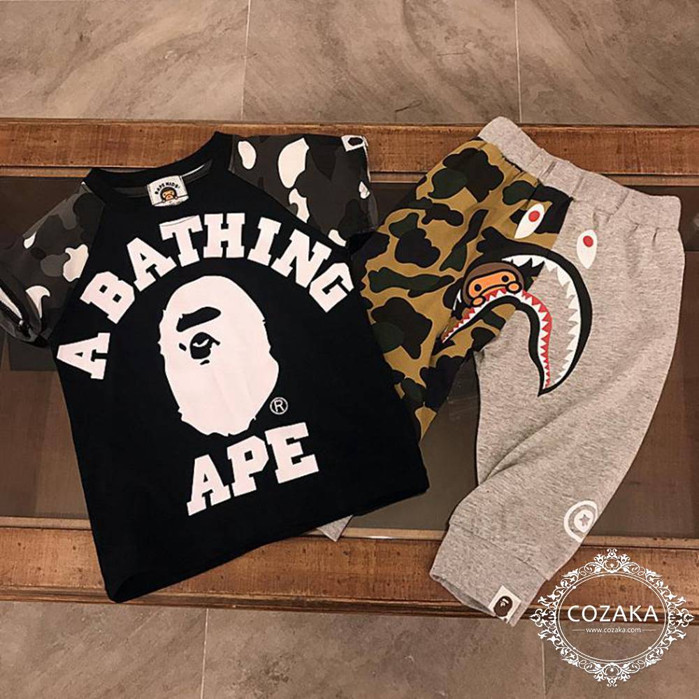 迷彩 bape キッズ服