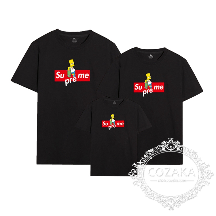 シュプリーム シンプソンズ 親子tシャツ,supreme simpsons パロディ Tシャツ ペアルック