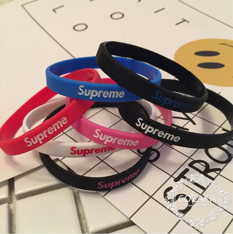 supreme シリコンブレスレット スポーツ