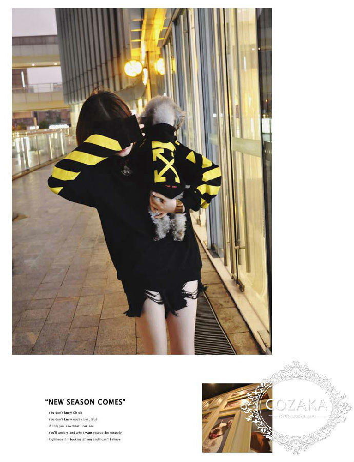 犬とのペアルック パーカー OFF-WHITE