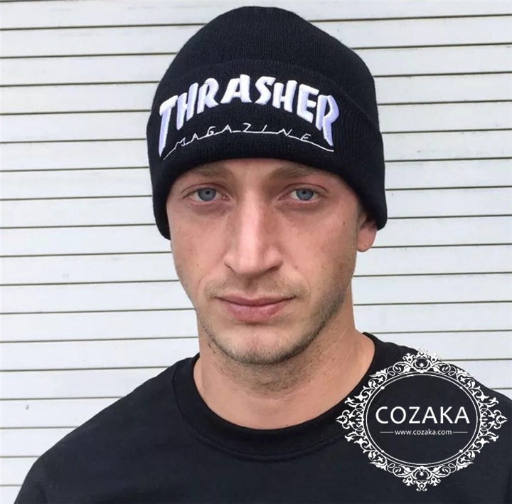 THRASHER ロゴニットキャップ レディース