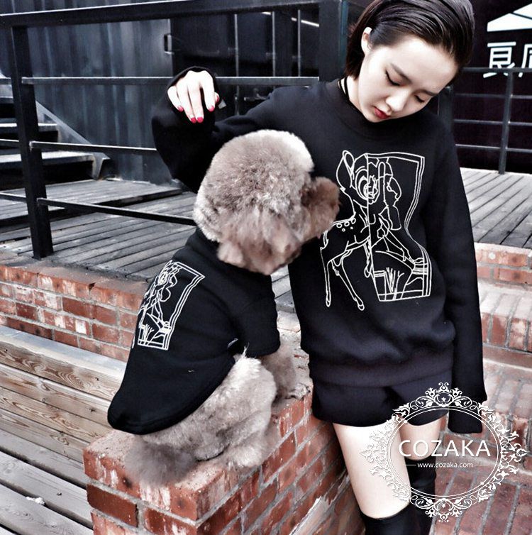 犬とのペアルック givenchy パーカー