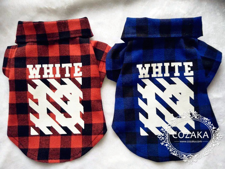 OFF-WHITE 犬用 チェックシャツ