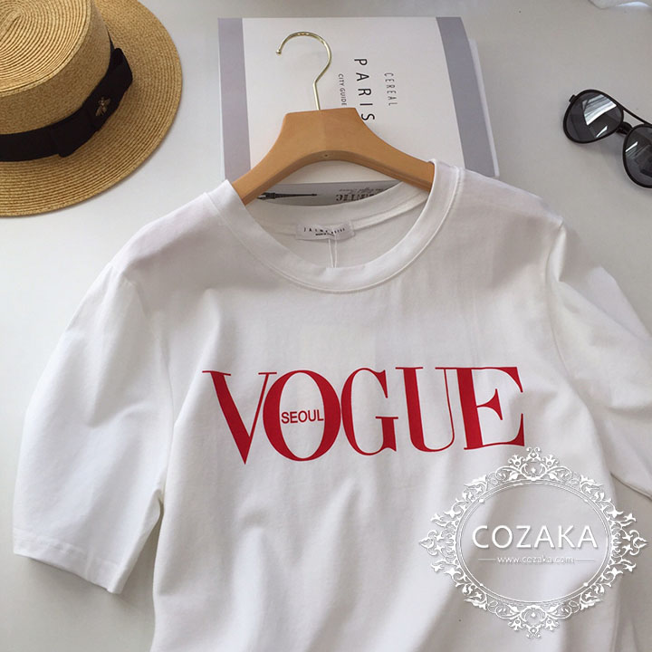 vogue tシャツ 赤ロゴ