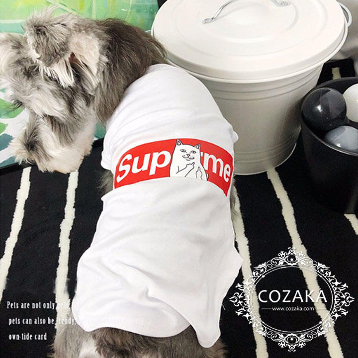 supreme 犬用タンクトップ 刺繍