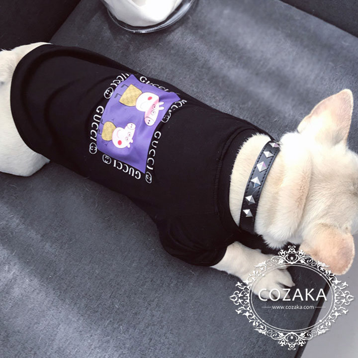 可愛い ペッパピッグ 犬服 Ｔシャツ グッチ