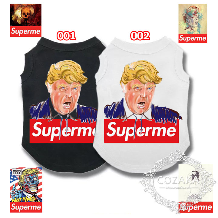 Supreme ペット服 タンクトップ パロディ