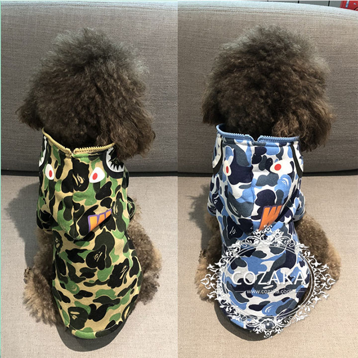 A BATHING APE 犬服 パーカー 迷彩柄