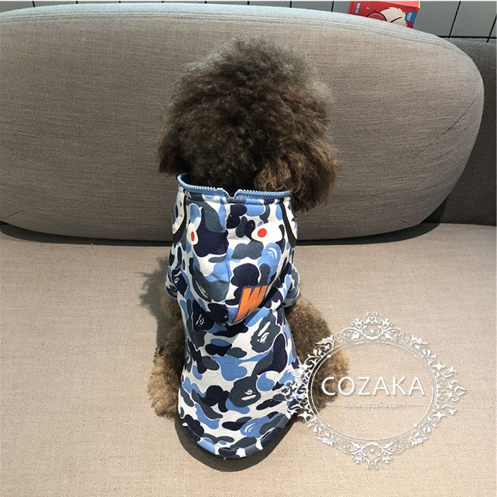 a bathing ape 犬服 パーカー 迷彩柄