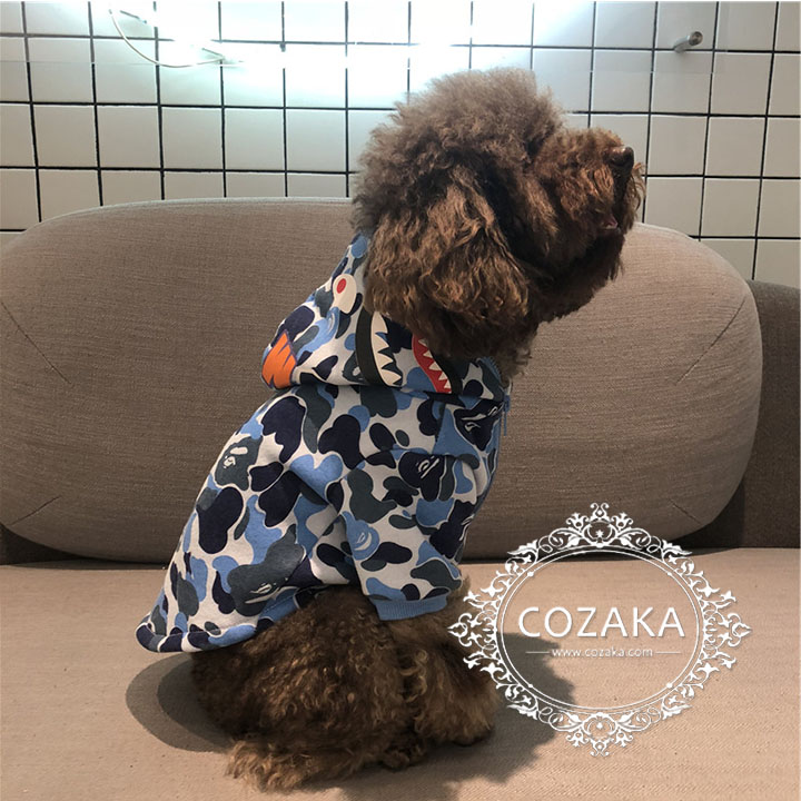 a bathing ape 犬服 パーカー 迷彩柄
