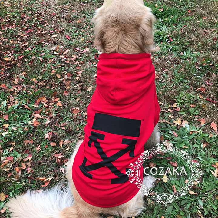 オフホワイト ペット服 パーカー お飼い主とお揃い