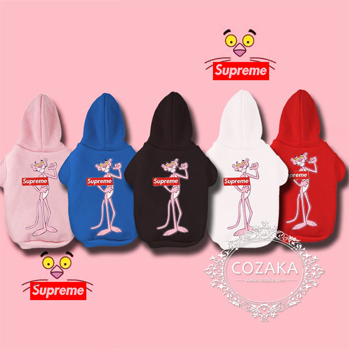 SUPREME ペット服 パーカー 可愛い