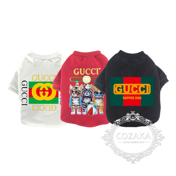 gucci 犬 服 パーカー グッチ ドッグウェア 猫用 パロディ 洋服 ペットウェア