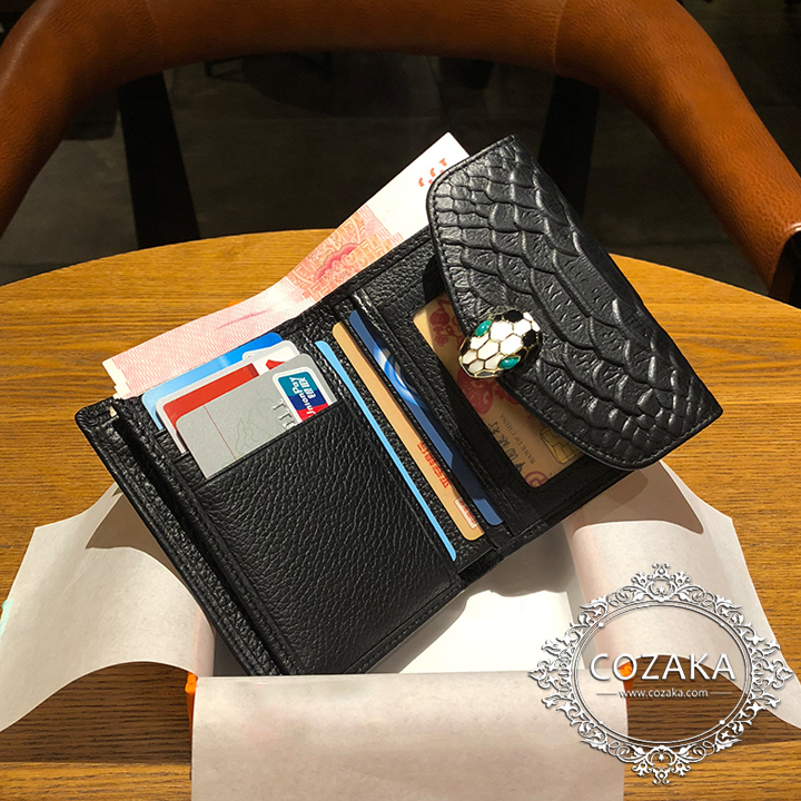 レディース 革財布 BVLGARI