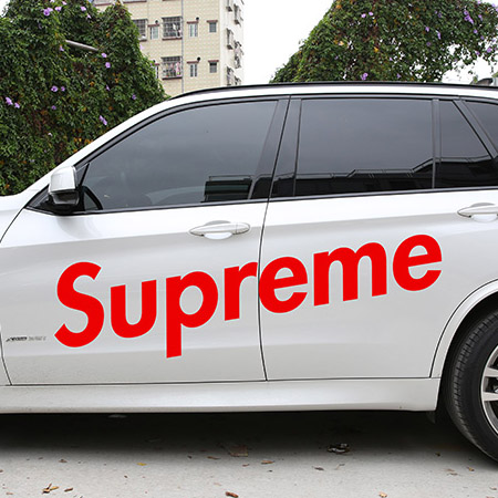 シュプリームlogo 車用シール Supreme ステッカー 車用 シール カッコイイ 個性