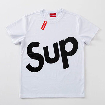 シュプリーム tシャツ 半袖 コットン100％ supreme ログプリントt-shirt レディース メンズ