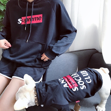 ペット服  supreme パーカー