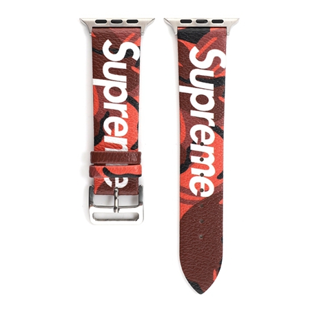 ウォッチバンド交換 Supreme レザーベルト