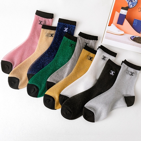 Chanel ロゴ付き ラメソックス