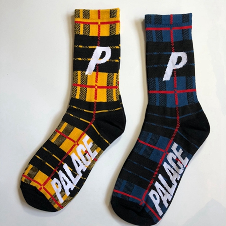 PALACE ブランド靴下 格子柄