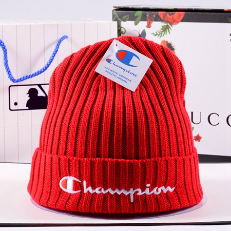 Champion ロゴ刺繍キャンディーカラーニットキャップ