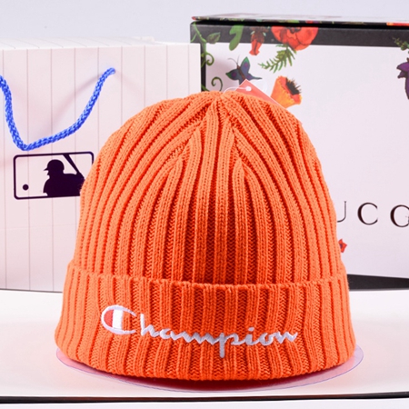 Champion ロゴ刺繍キャンディーカラーニットキャップ