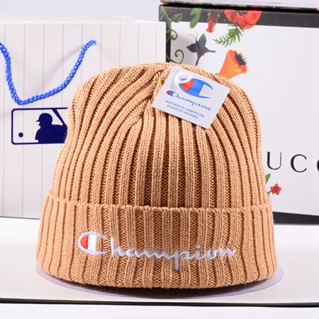 Champion ロゴ刺繍キャンディーカラーニットキャップ