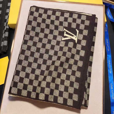 ルイヴィトン チェック柄マフラー lvスカーフ louis vuitton スヌード 柔らかい lv