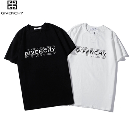 Givenchy 定番的英字ロゴプリント丸襟半袖