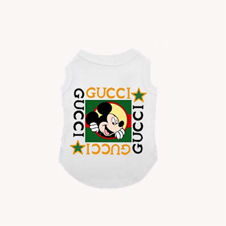 GUCCI x ディズニー ペット服 シャツ テディ 犬  薄手 ミッキー柄犬服