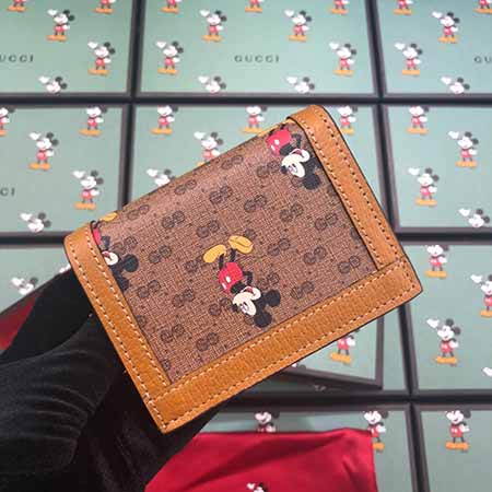 2020新作GUCCI x ミッキー  二つ折り財布