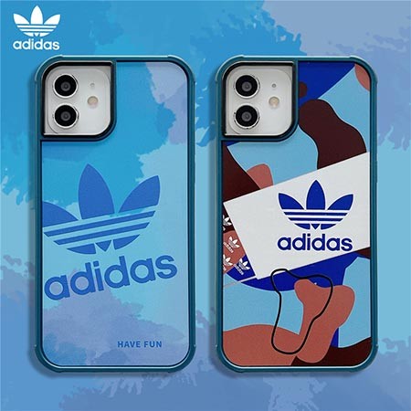 iPhone 11/11pro/11promax Adidas スマホケース クローバー柄