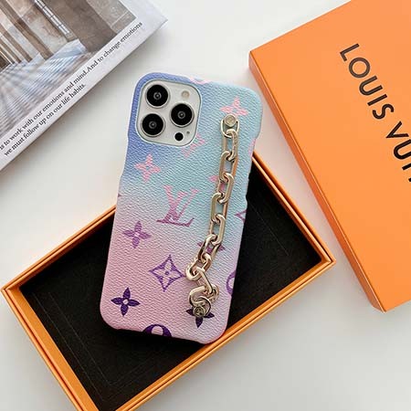 イビトンiphone14plus ケース 手首ストラップ付き