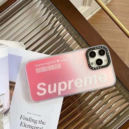 Supremeアイフォン 13 pro/13ロゴ付き携帯ケース