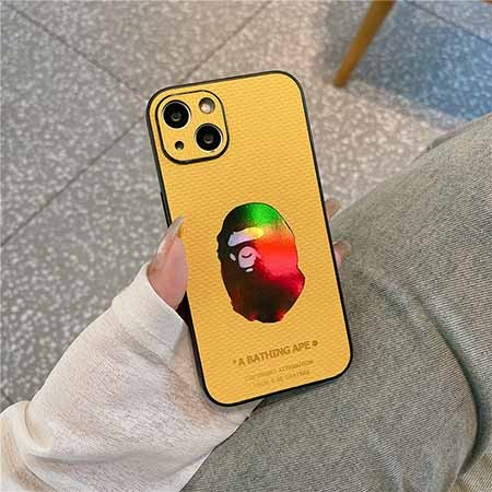 ロゴ付き iPhone 14promax A BATHING APE 保護ケース