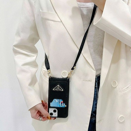 皮製Pradaアイフォン 14promax携帯ケース