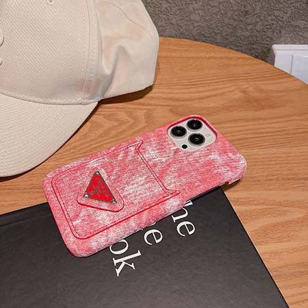prada スマホケース アイフォン 14pro チェック柄