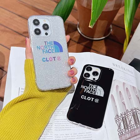 THE NORTH FACE/CLOTブランドコラボ iphone 15 15pro グリッターケース