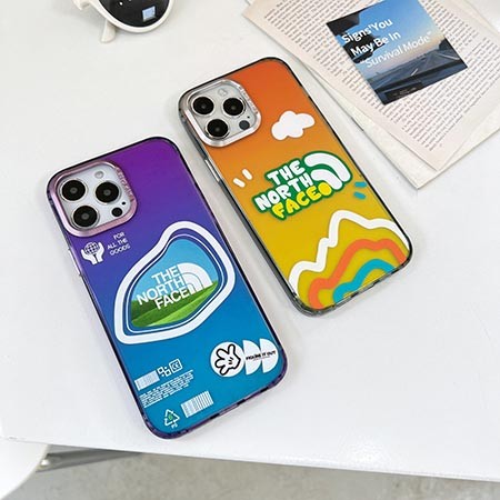 アイホン 15 スマホケース ポリエチレン ザ・ノース・フェイス風