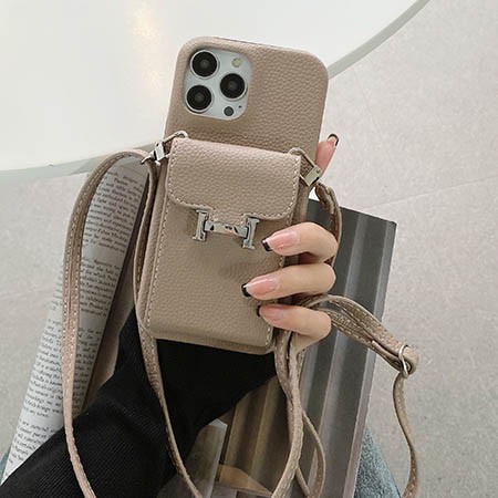 hermes 皮製 iphone15スマホケースショルダー,