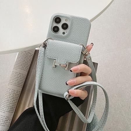 hermes 皮製 iphone15スマホケースショルダー,