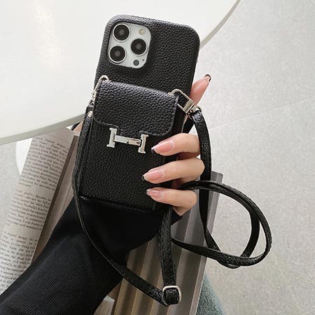 hermes 皮製 iphone15スマホケースショルダー,