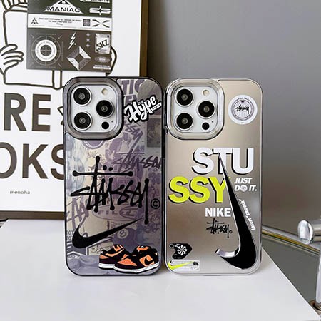 ホットスタンプ （シルバー ） stussy ステューシー 携帯ケース