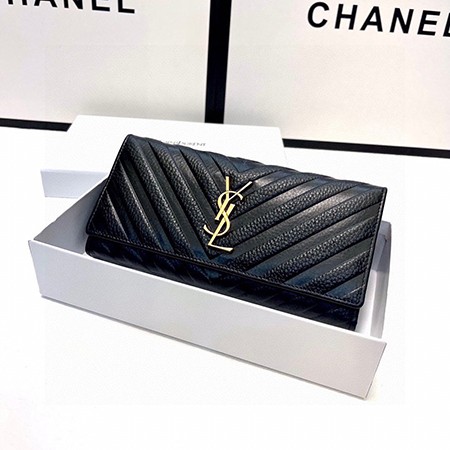 ysl 財布型 ロゴ付き ラグジュアリー