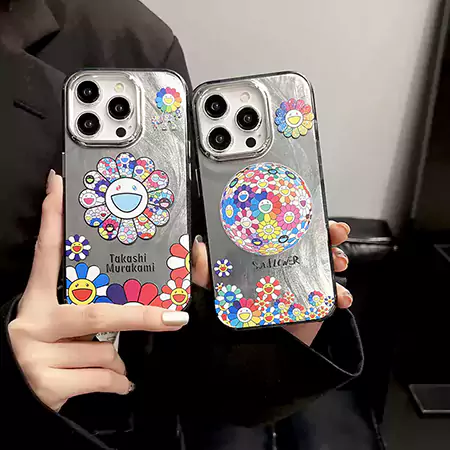 iphone17ハイブランド スマホケース アイホン 15 plus murakami sunflower カイカイキキ 