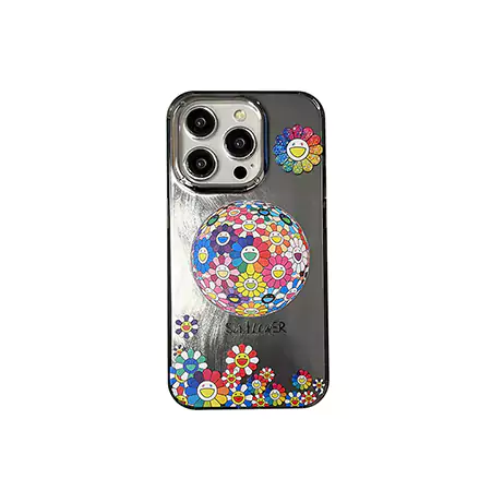 iphone17ハイブランド スマホケース アイホン 15 plus murakami sunflower カイカイキキ 