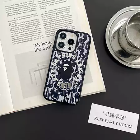 iphone17ア・ベイシング・エイプ iphone 16 スマホケース  ライチテクスチャ